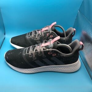 adidas Women's Athletic Shoes - Black and Pink Accents